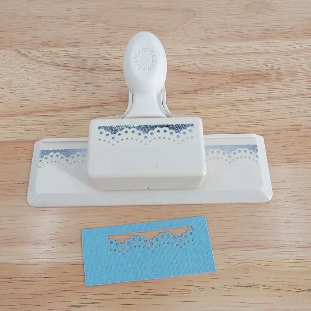Martha Stewart DOILY LACE Paper Card Scrapbooking Border Punch 2"X0.5" Cutout